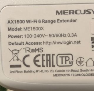 Extensor Wifi Mercusys AX1500 WiFi6 ME1500X