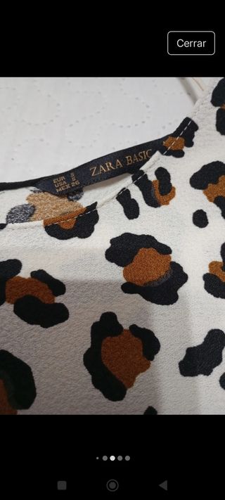 Blusa Zara Estampado Leopardo