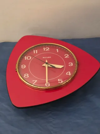 Orologio da parete Bayard vintage rosso
