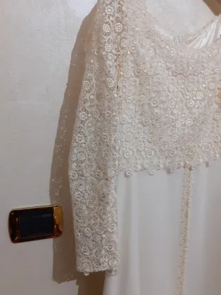 Abito Sposa Seta Raso Pizzo