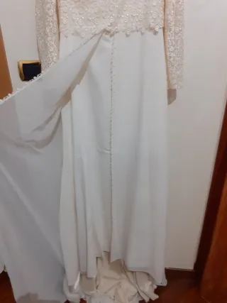 Abito Sposa Seta Raso Pizzo