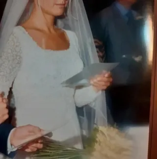 Abito Sposa Seta Raso Pizzo