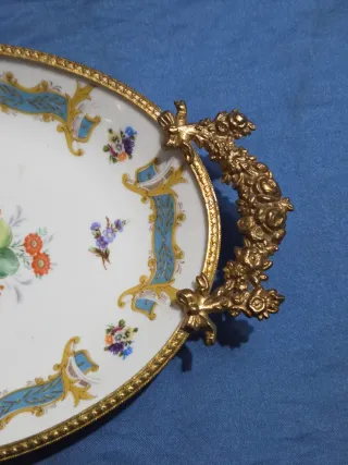 Vassoio e 2 Tazze Porcellana Limoges