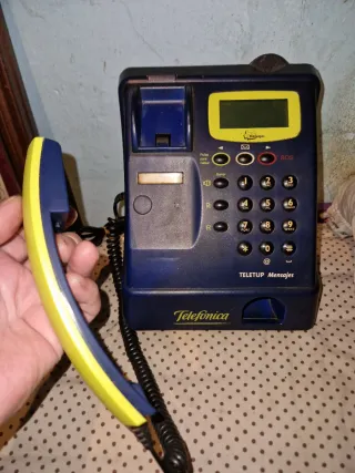 Teléfono Telefónica Teletup Mensajes Azul/Amarillo