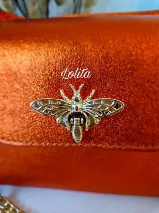 Bolso piel Abeja Naranja