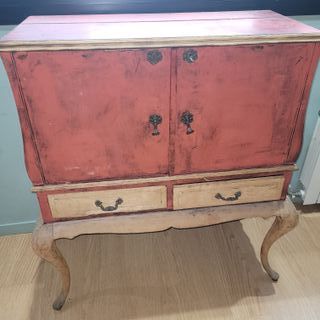 Mueble Bar Vintage Madera Restaurado