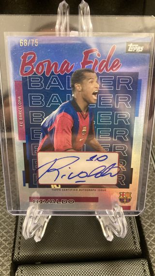 Rivaldo 68/75 Topps FC Barcelona Auto