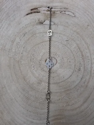 Pulsera Tous Plata Ositos y Trébol