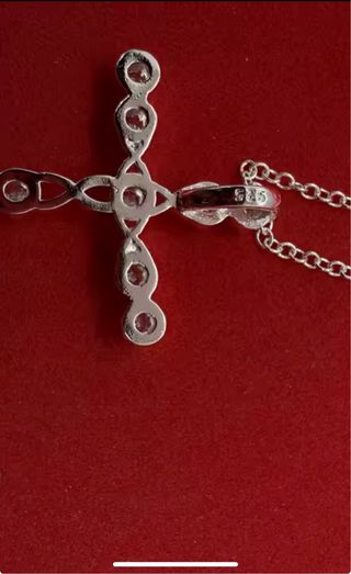 Collana Argento 925 Croce Zirconi