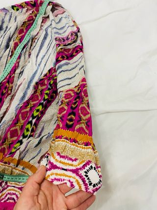 Chaleco kimono estampado multicolor talla única