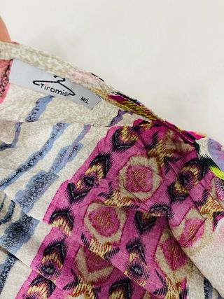 Chaleco kimono estampado multicolor talla única