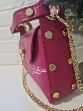 Bolso piel abeja fucsia