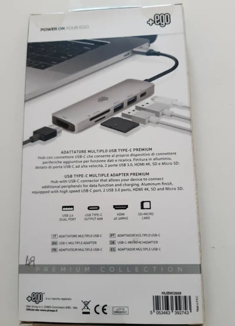 Ego Smart Hub USB-C 60W PD afbeelding 2