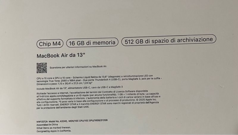 MacBook Air 13 Chip M4 16GB RAM 512GB afbeelding 4