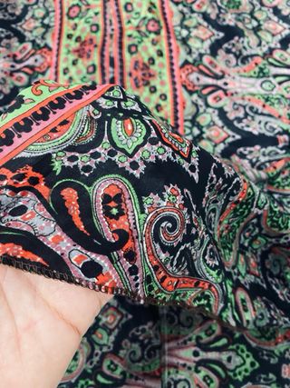 Vestido largo estampado paisley talla XL