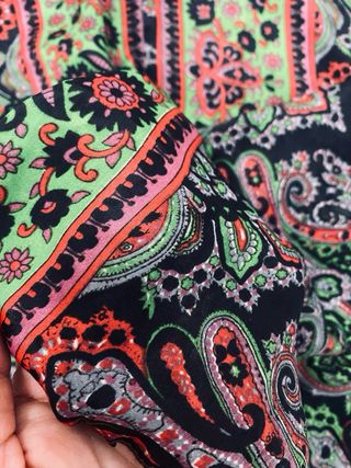 Vestido largo estampado paisley talla XL