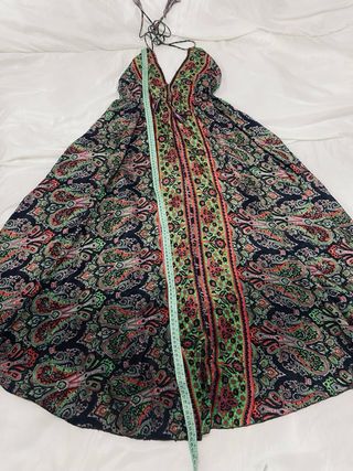 Vestido largo estampado paisley talla XL