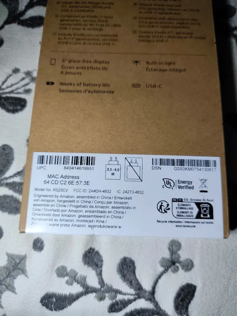 Amazon Kindle 6" 16GB Negro libro electrónico afbeelding 4