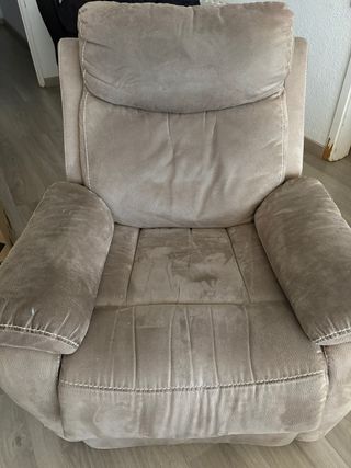 Sofá 2 plazas + sillón reclinable