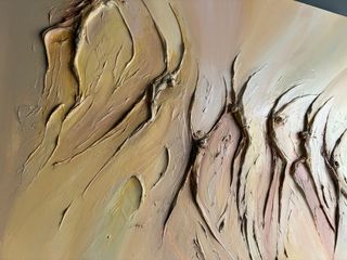 Cuadro abstracto dorado y amarillo