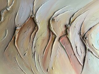 Cuadro abstracto dorado y amarillo