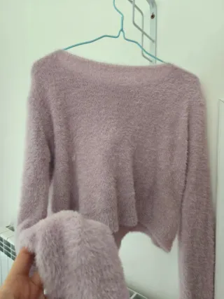 Maglioncino corto lilla