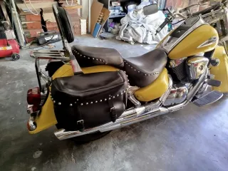 Maletas de cuero auténtico para moto