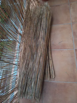 Panel cañas naturales para balcón