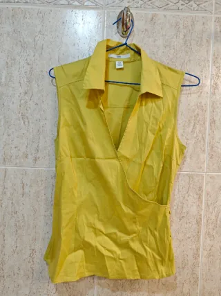 Blusa sin mangas H&M mostaza