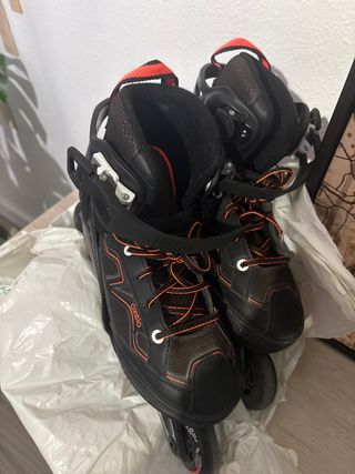 Patines en línea Oxelo negros y naranjas