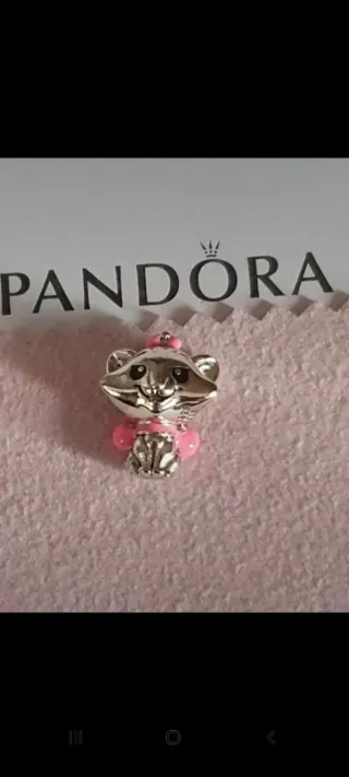 Charm Pandora Gata Marie de Disney -Plata
