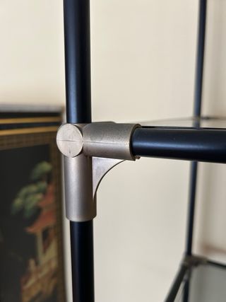 Estantería rinconera cristal y metal