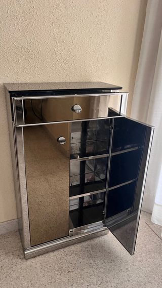 Zapatero de Espejo y Cristal o mueble de baño