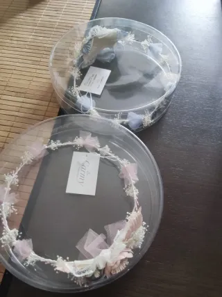 Vestido Comunión niña blanco y rosa empolvado