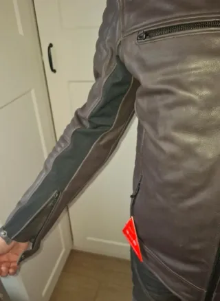 Giacca in pelle uomo marrone