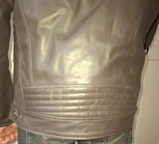 Giacca in pelle uomo marrone