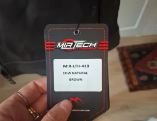 Giacca in pelle uomo marrone