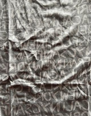 T-shirt Topman grigia stampa lettere taglia XS