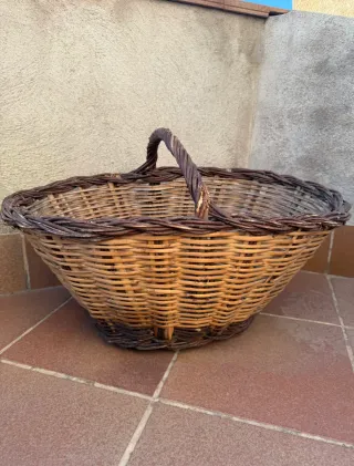 Cesto mimbre catalán vintage