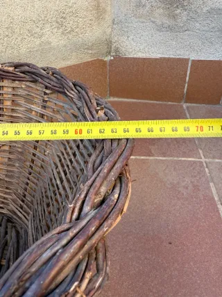 Cesto mimbre catalán vintage