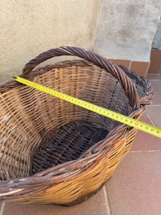 Cesto mimbre catalán vintage