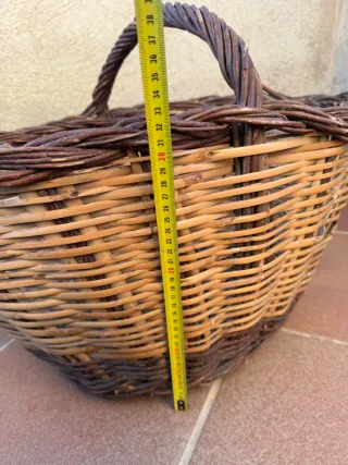 Cesto mimbre catalán vintage
