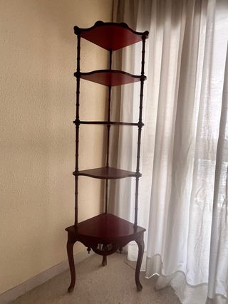 Estantería Rinconera Madera Estilo Victoriano