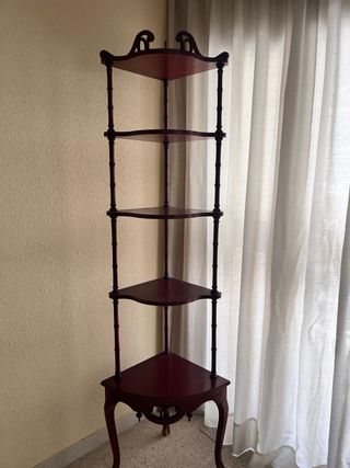 Estantería Rinconera Madera Estilo Victoriano