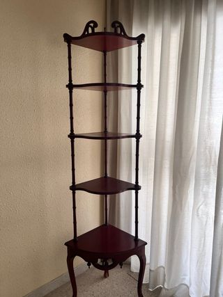Estantería Rinconera Madera Estilo Victoriano