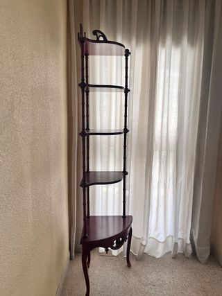 Estantería Rinconera Madera Estilo Victoriano
