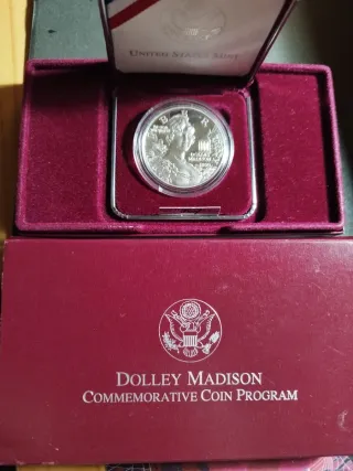 Moneda Dólar Plata USA 1999 Dolley Madison