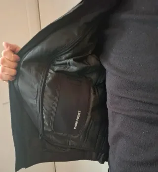 Giacca in pelle uomo grigia