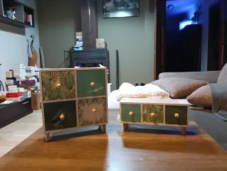 Conjunto 2 joyeros decorativos 30x28x10cm y 30x14x