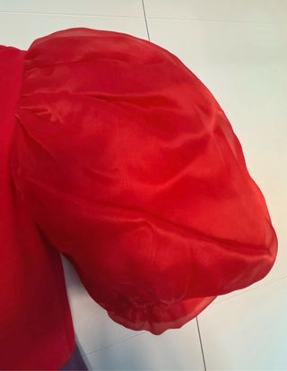 Vestido Victoria fiesta rojo y morado